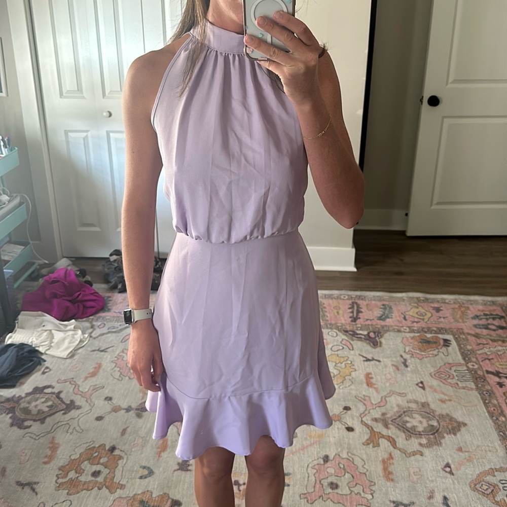 Gorgeous lavender high neck dress